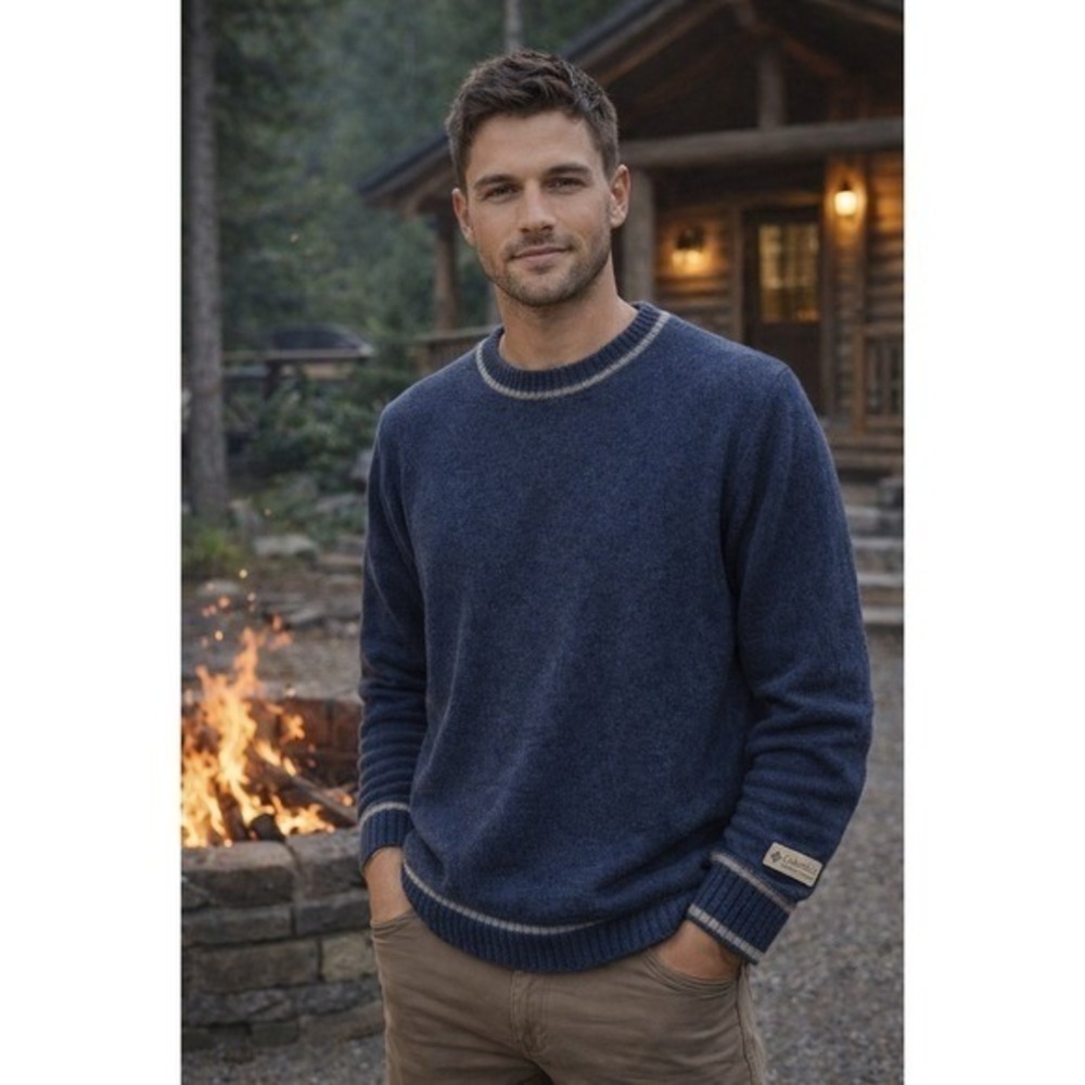 Columbia Blue Wool Sweater (XL)